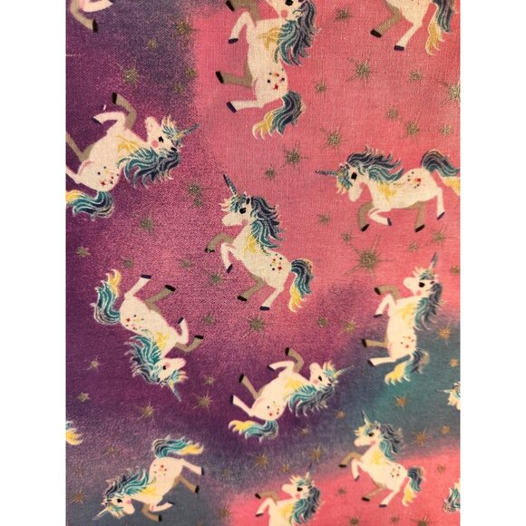 Magical Unicorn Fabric With Stars Pink & Blue Gradient 1 Yard x 45 Inches Quilt - Picture 5 of 8